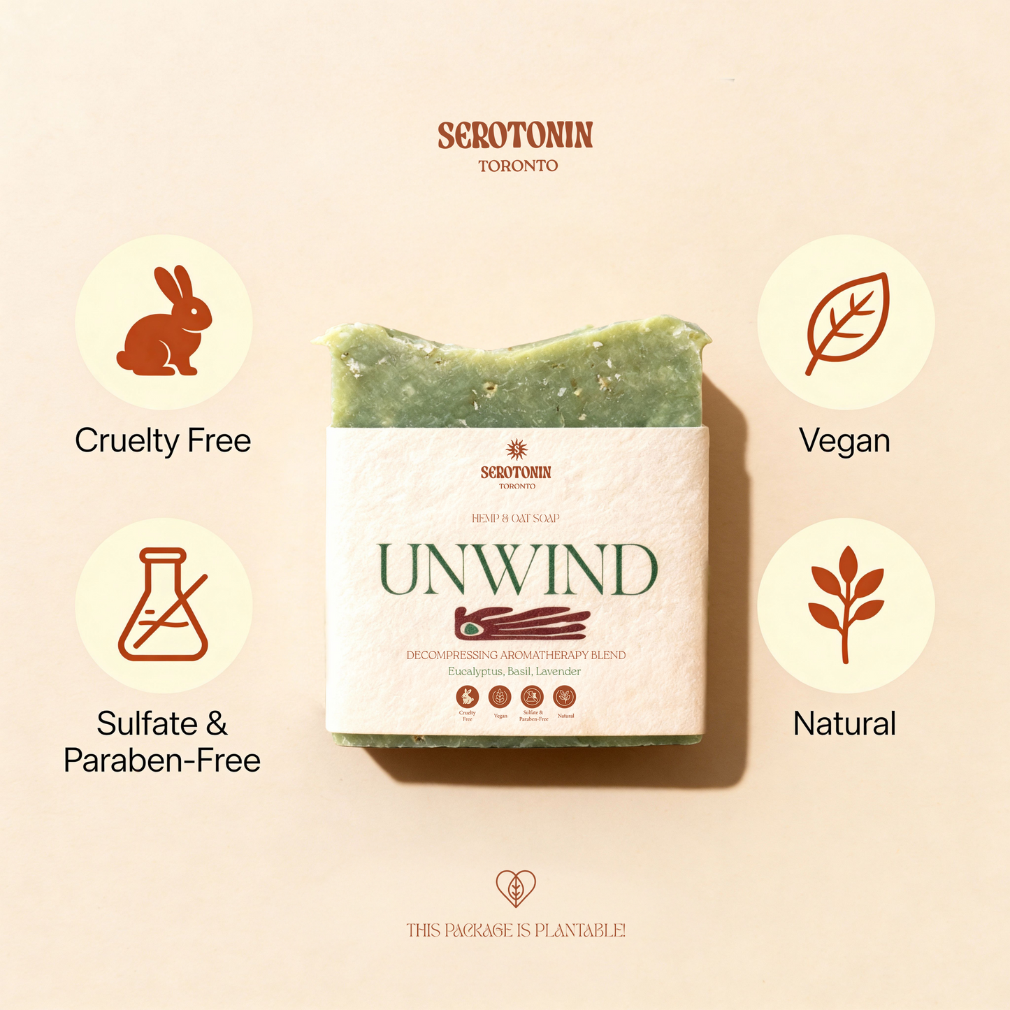 Unwind Hemp & Oat Soap Bar